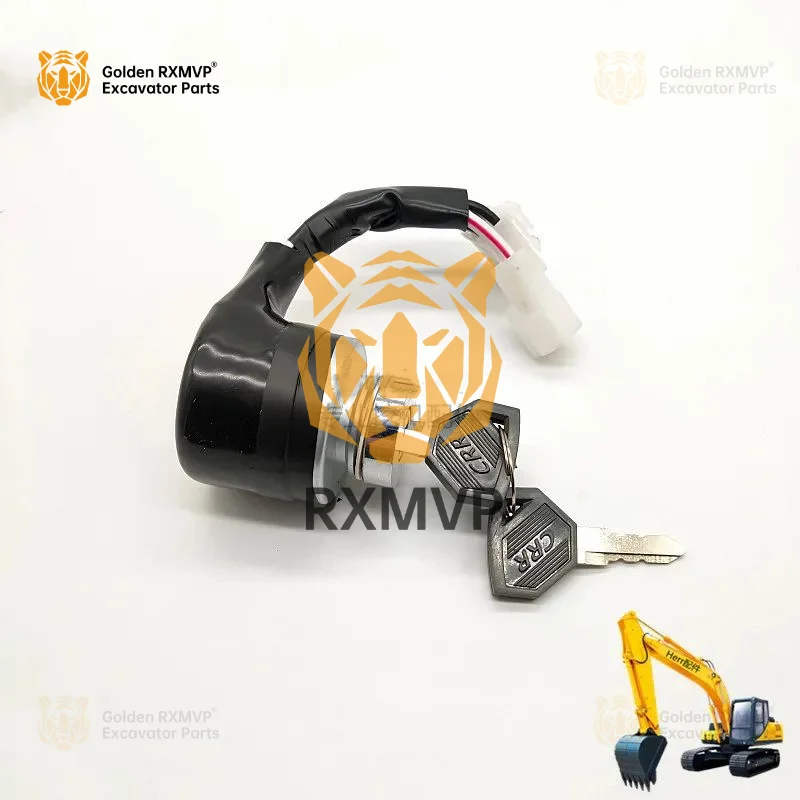 For Excavator Accessories Electric Door Lock Switch Suitable Yanmar Vio17/18/20/30/35/55/80 Ignition Switch/electric