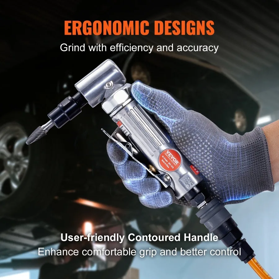 에어 다이 그라인더 키트 직각 그라인더 및 다이 그라인더 콤보 10PCS 싱글 컷 카바이드 버 세트 경량 볼 베어링 구성