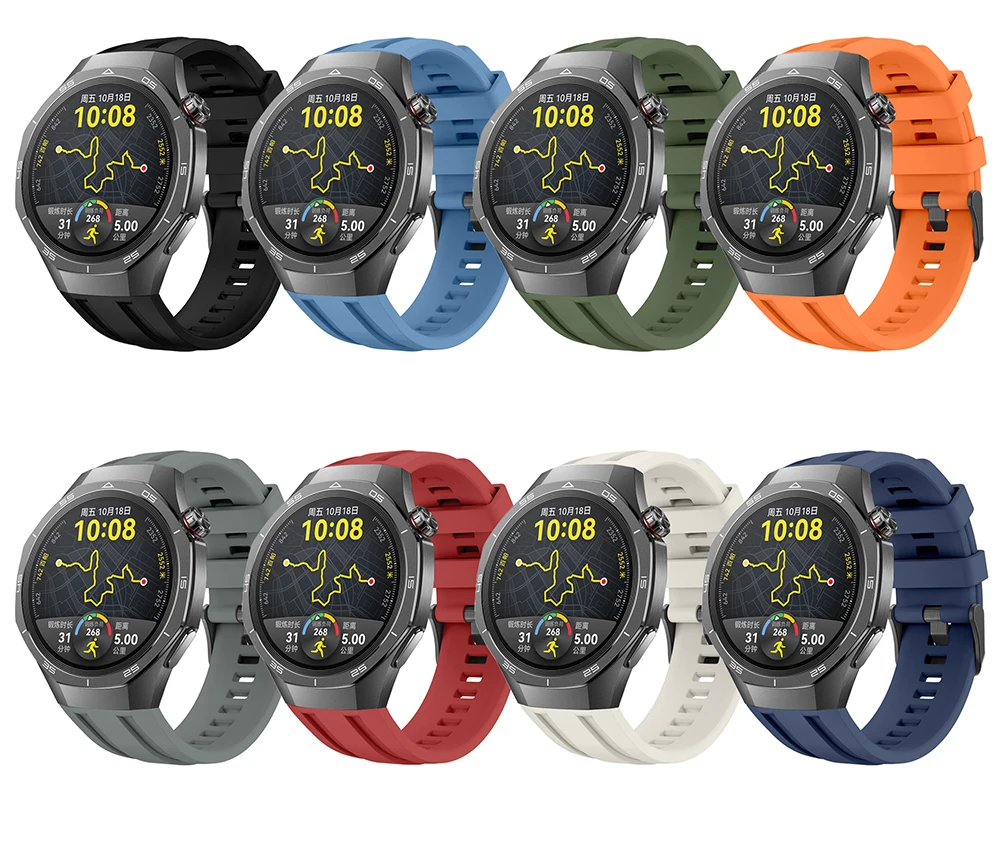 لا توجد حزام فجوات متوافق مع ساعة Huawei Watch GT5 Pro 46mm للرجال والنساء سوار معصم بديل من السيليكون لسوار Huawei GT5 Pro 46mm