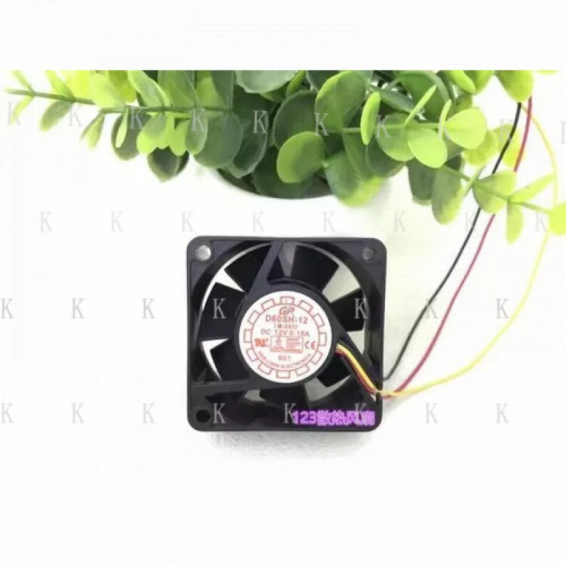 

C FOR GP D60SH-12 DC12V 0.18A 6025 3-Wire Silent Cooling Fan