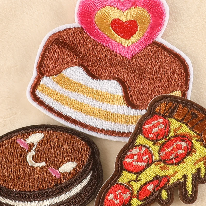 17-teiliges Lot von Lebensmitteln, Donut, Hamburger, Pommes Frites, Stickerei-Applikation, zum Aufbügeln, Großhandel für Kleidung, Kinder, schmelzbar, niedlich – Detail 7