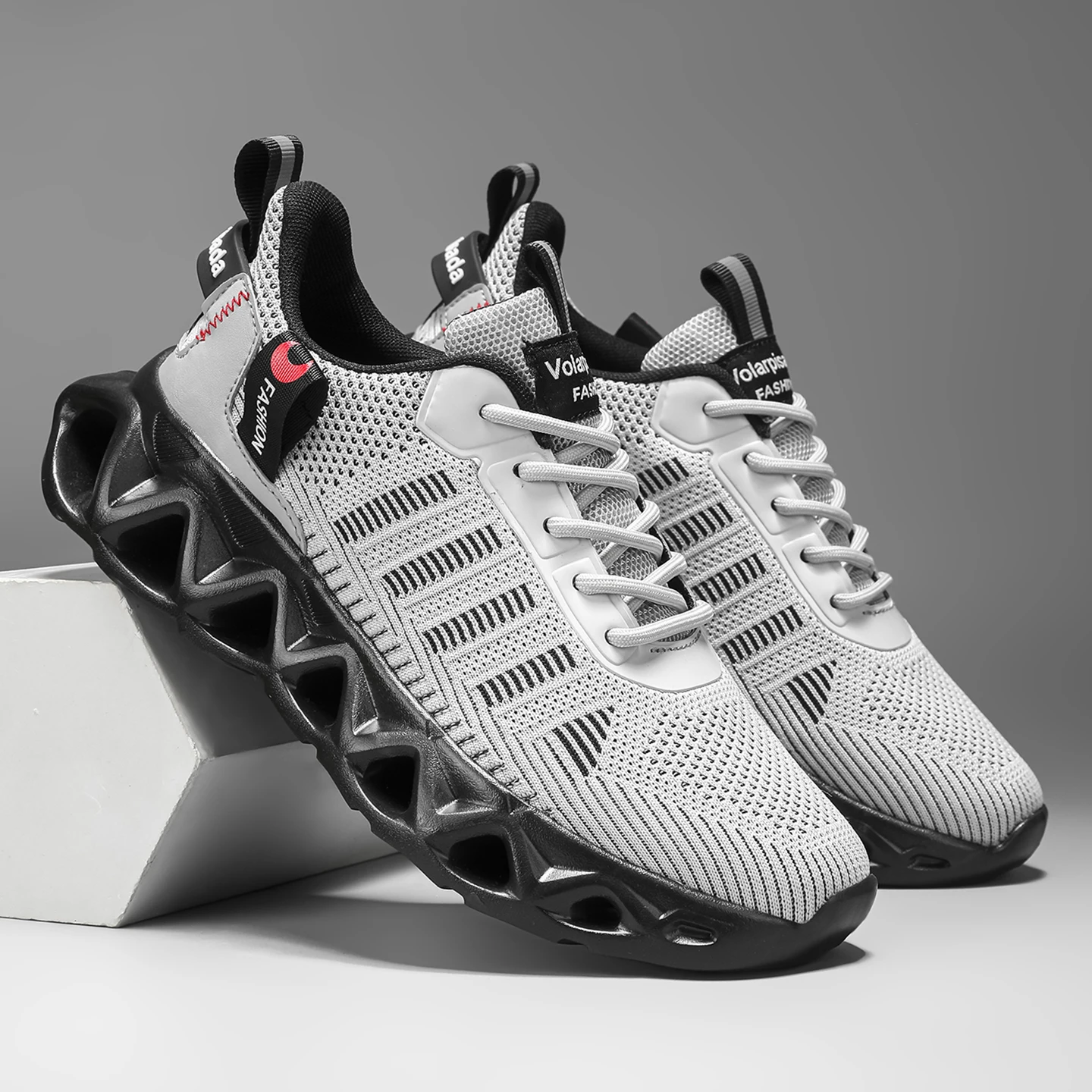 2026 New Unisex Striped Cut-out Sneakers, Breathable Mesh, Non-slip, Shock-absorbing Thick Sole, Stylish and Classic, Versatile for Fashion, Outdoor Jogging, Street Casual Sports Sneakers, Running Shoes