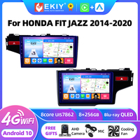 EKIY T7  Android 10 Car Stereo Radio For HONDA FIT JAZZ 2014-2020 Multimedia Video Player GPS Navigation 2din Tape Recorder DVD