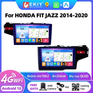Ekiy-Radio Stereo für Android 10 Auto, Multimedia-Videoleser, GPS-Navigation, Klebebroksrekorder, DVD, 2Din, kompatibel mit Honda Fit, Jazz, 2014-2020, T7 6 Hauptverkäufe Multimedia Honda Fit 2014 - №3