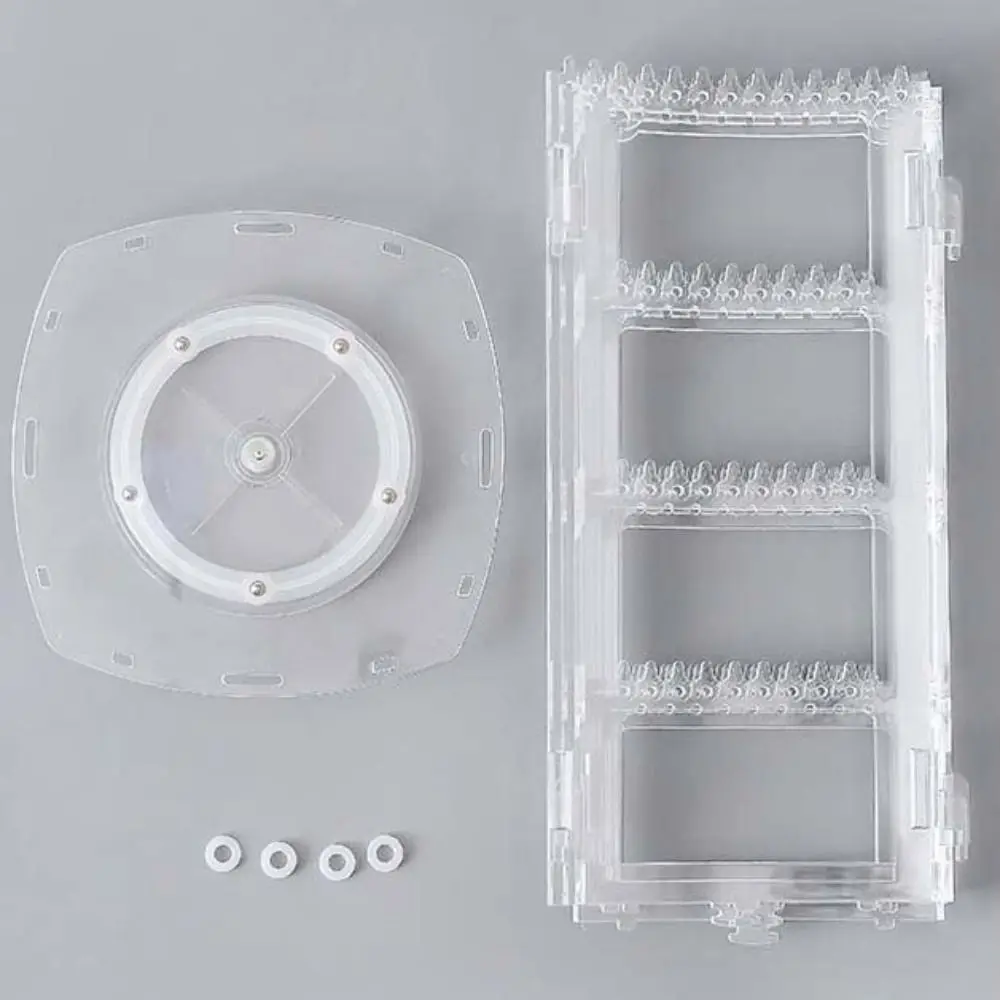 Présentoir rotatif à bijoux, grande capacité à 360 degrés, porte-colliers et bagues, cintre de rangement, boîte de rangement de bijoux en plastique