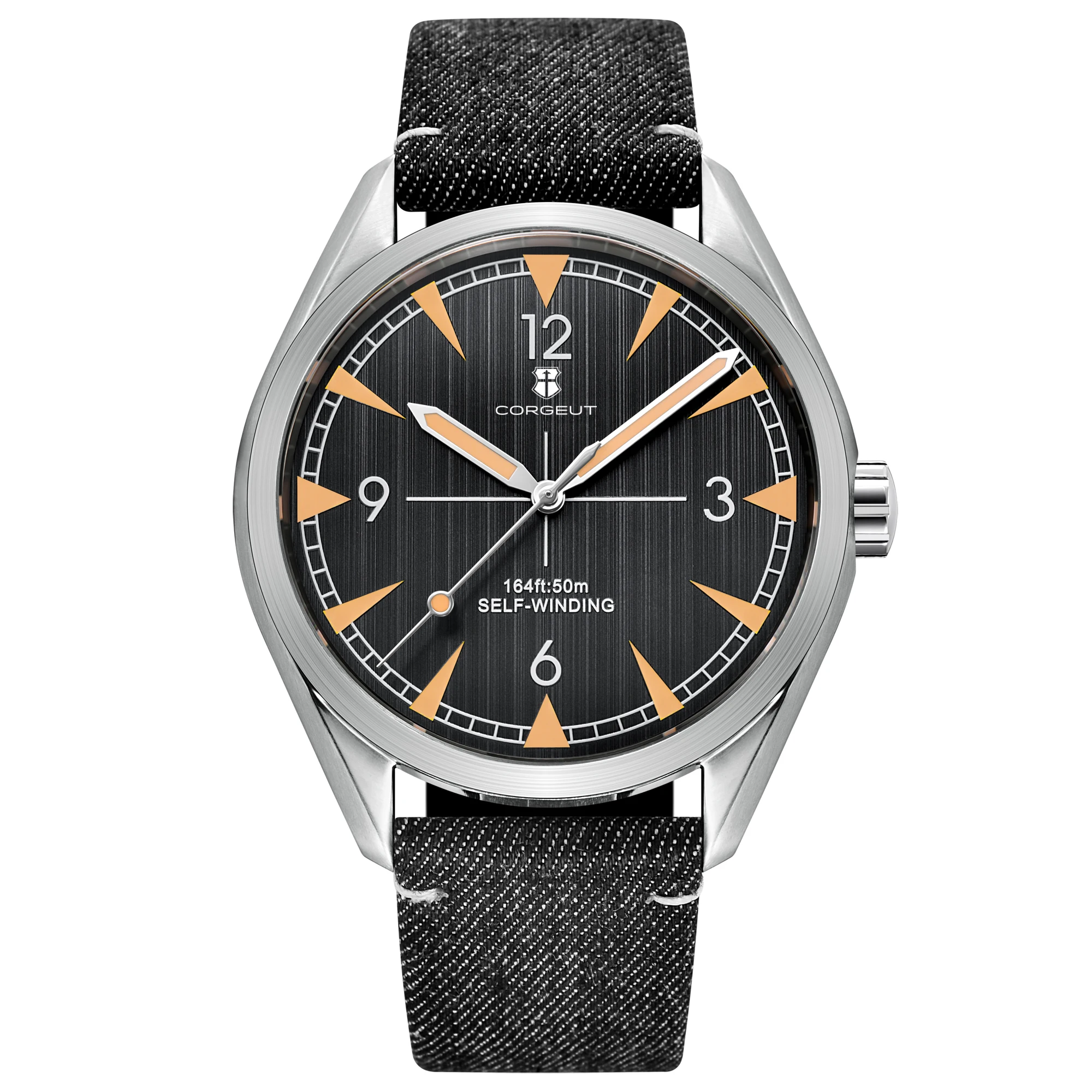 Corgeut 41mm Men\'s Clock Automatic Relogio Masculino NH35Mechanical Sapphire White Black Blue Dial Steel Band Men\'s Watch