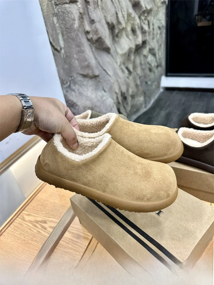 Warmth And Style: Unisex Soft-Soled Leather-Fur Integrated Snow Boots Lightweight Comfortable Casual Winter Shoes for Men And...