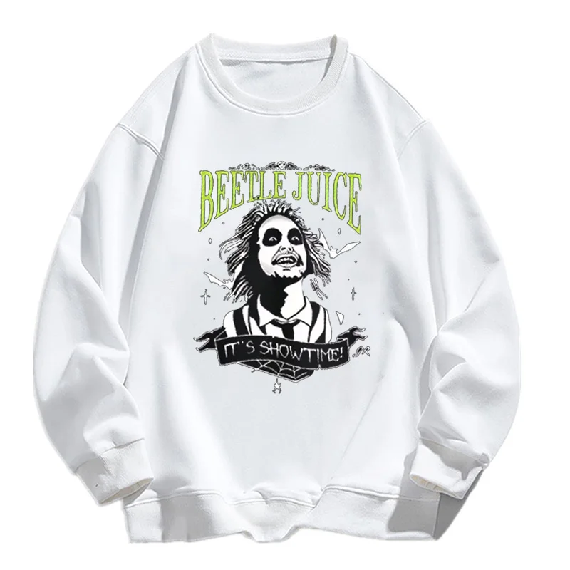 Beetle Juice Print Round Neck Hoodies Women\'s Top Girls Loose Casual Funnny Sweater Fashion Women\'s Autumn Winter Clothing