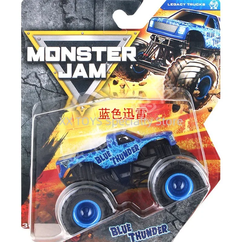 Monster Jam Monster Truck Schaal 1:64 Gegoten Voertuig Sparkle Smash Thunderroarus Monster Truck Jongens Off-Road Racing Collectible
