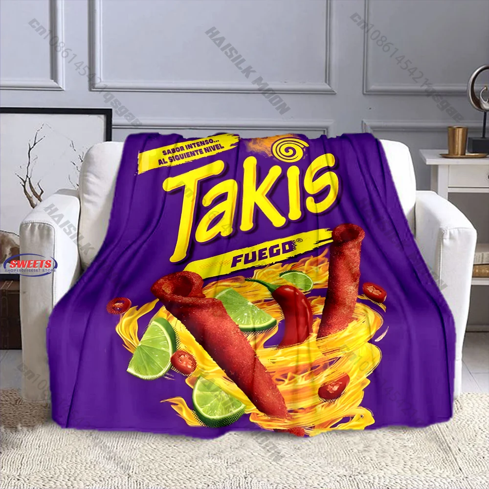 Delicious Snack T-Tak1s Pattern Print Blanket for Kids & Adults Bedroom Living Room Sofa Bed Four Seasons Blanket Holiday Gifts