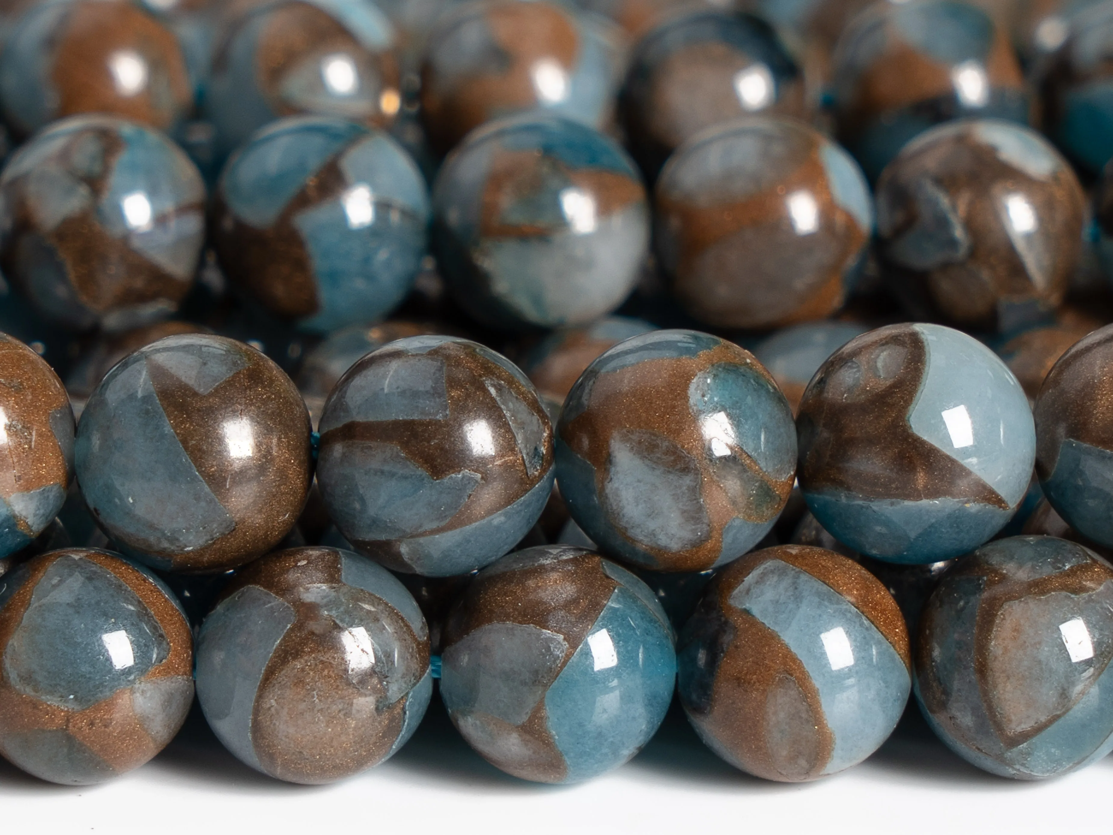 

Sky Blue Sandstone Beads Synthetic Grade AAA Gemstone Loose Beads Round Size Options 6/8/10/12mm for Jewelry Making