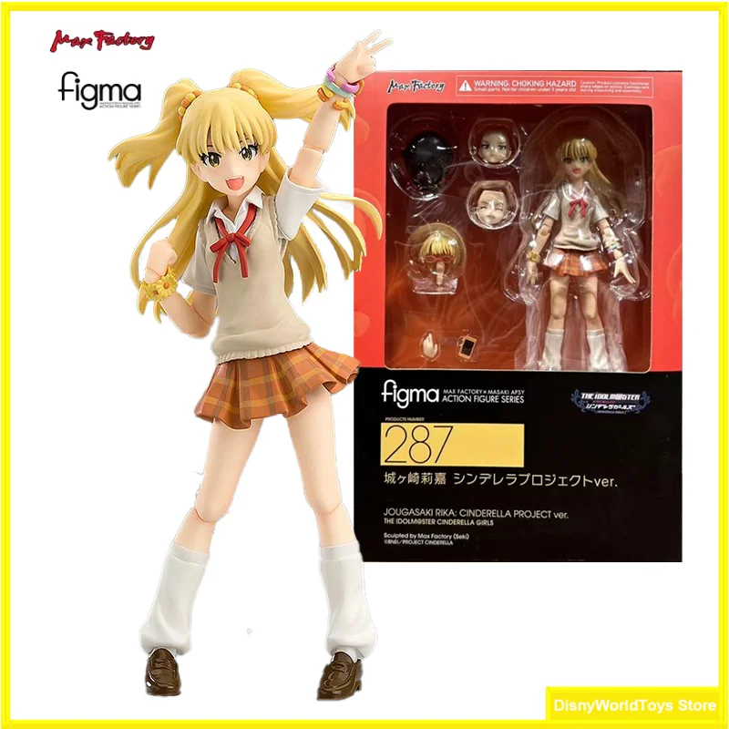 100% оригинал Figma 287 Jougasaki Rika Cinderella Project ver. В наличии аниме-экшн-коллекция фигурок модель игрушки