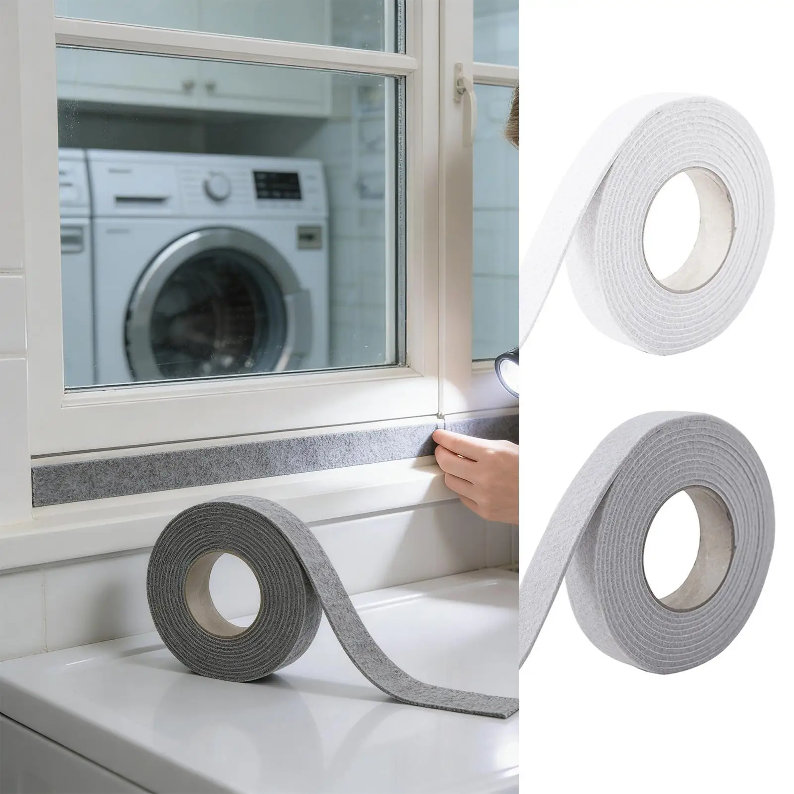 

4m Self-adhesive Door Window Sealing Strip Felt Window Door Stickers Anti-Condensation Tape Window Condensation Absorber Strips