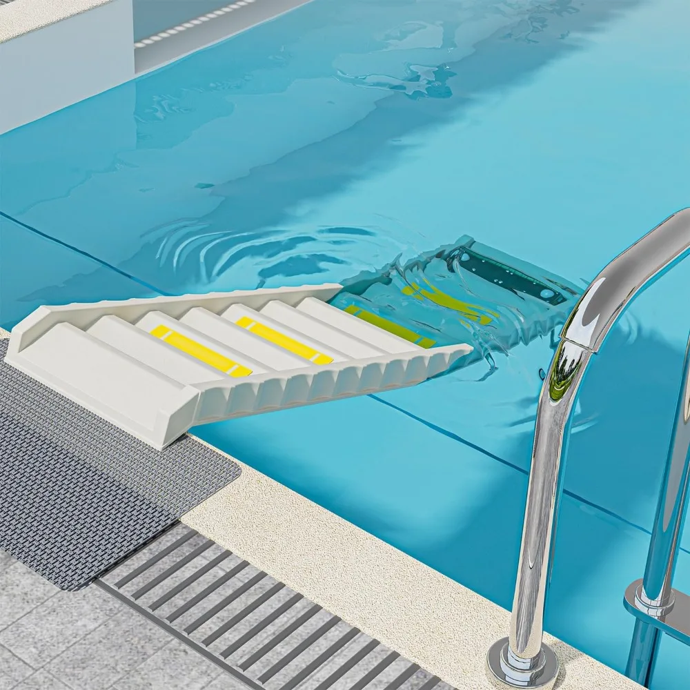 Foldable Dog Pool Ramp with 33" Legs for Free Height Adjustment,Safe & Easy Access dog water ramp for pool, Pool Ramp for Dogs U