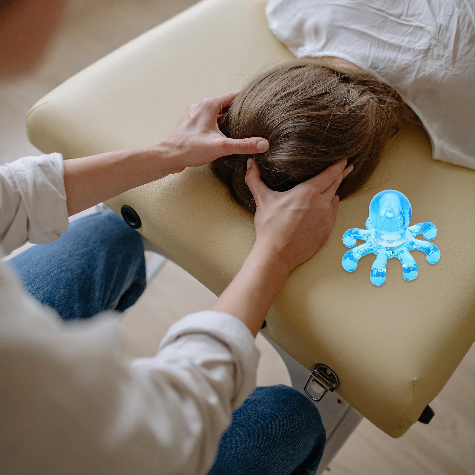 

2 pcs Octopus Head Massager 2 Pack Blue Scalp Massagers For Neck Shoulder Back Leg Foot Portable Handheld