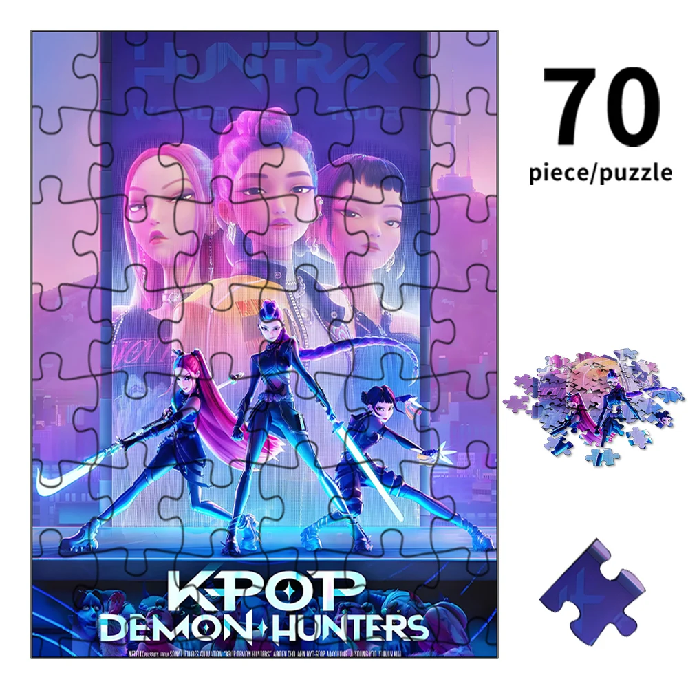 

Kpop Demon Hunters Puzzle Mira Zoe Rumi 3D Jigsaw Puzzle for Kids and Adults