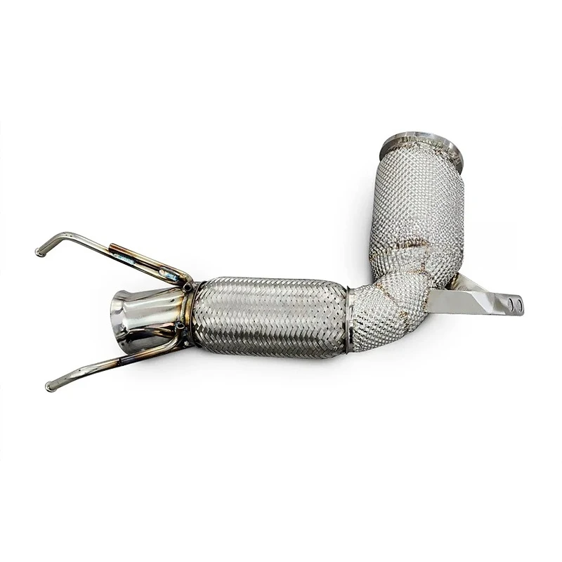 

Подходит для BMW Mini Cooper S F55 F56 Премиум-преобразователь автомобильной выхлопной трубы из нержавеющей стали с теплозащитным экраном