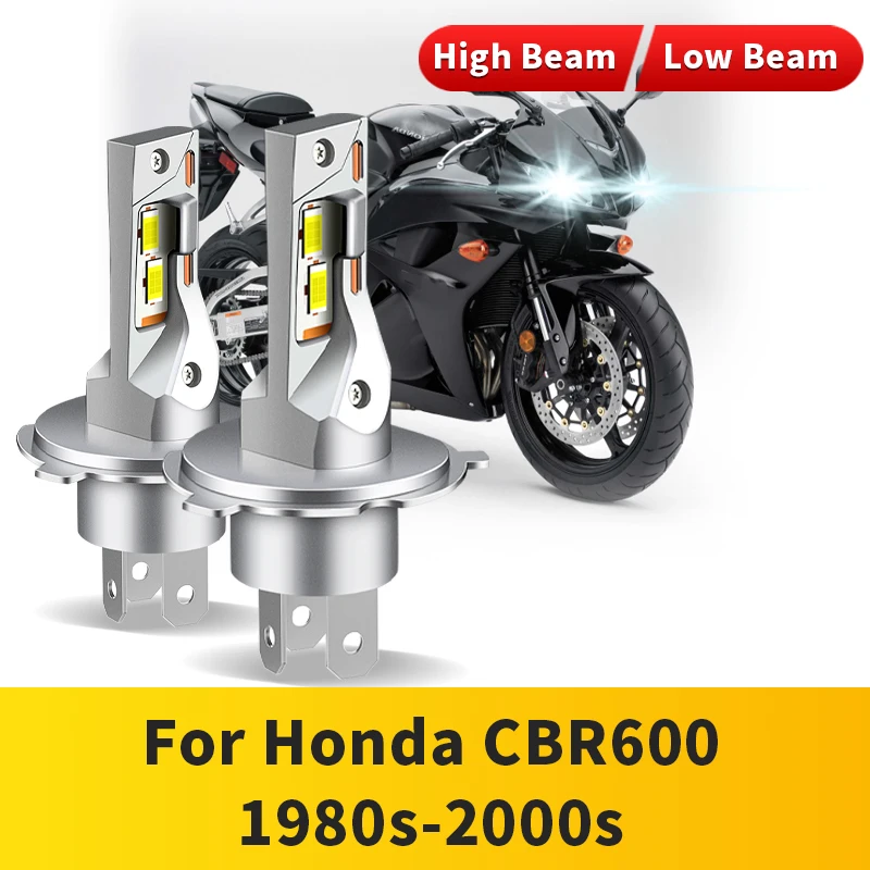 

1PC/2PC For Honda CBR600 1980S-2000S H4 HB2 9003 Super Bright Motorcycle LED Headlight Bulb 20000LM 24W High Power Spotlight