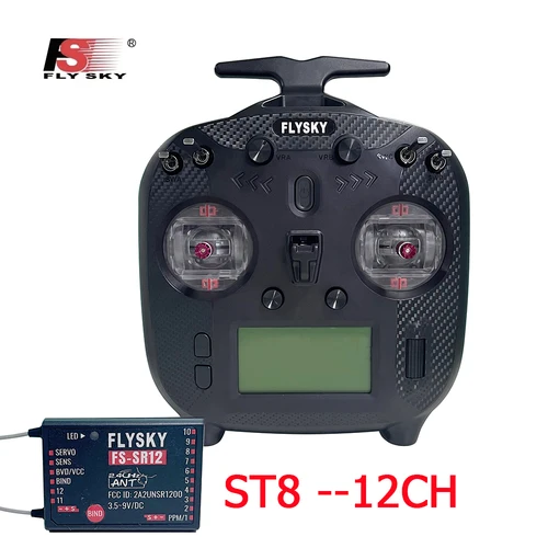 FLYSKY ST8 원격 제어 12CH 2.4GHz 원격 제어 RC 자동차 및 선박 항공기 모델 전용 SBUS 영어 이중 언어 송신기