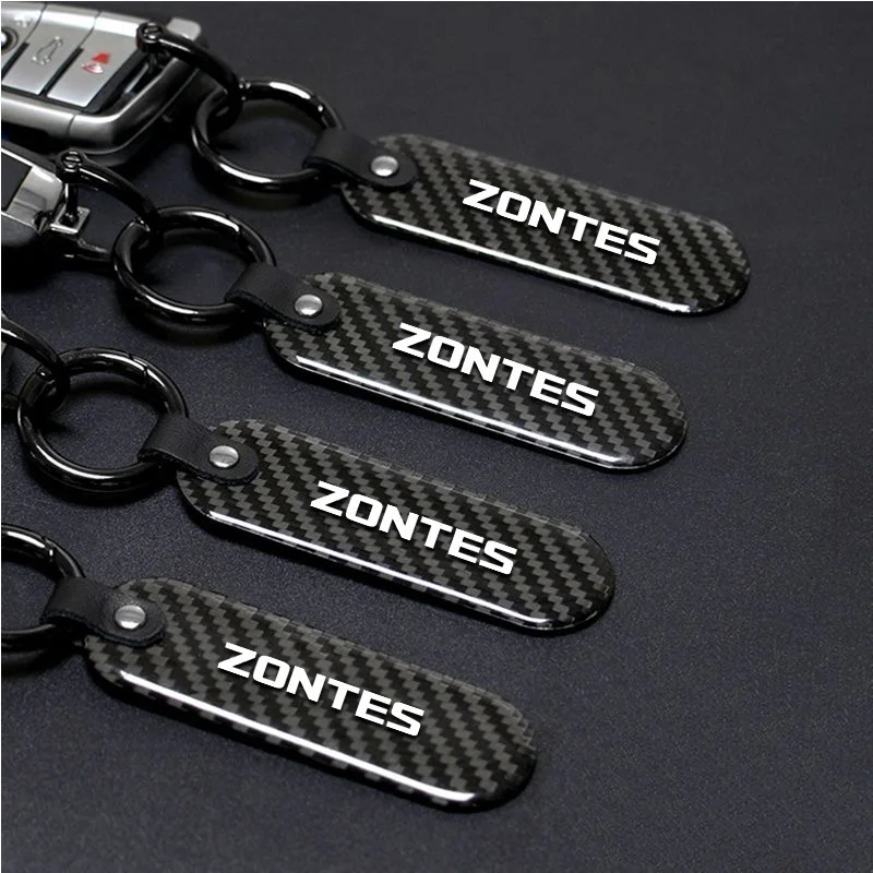 For Zontes 350E 350D G1 125 T310 U1 125 310M GK 350 310X 310T Motorcycle Key Chain Carbon Fiber Keychain 2025 Logo Gift