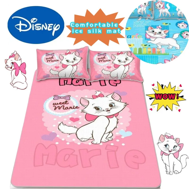 

Disney Marie Cat High-Quality New Home Collection Milk Silk Ice Silk Mattress Pad 3-Piece Set Cartoon Cute Dorm Mattress Pad