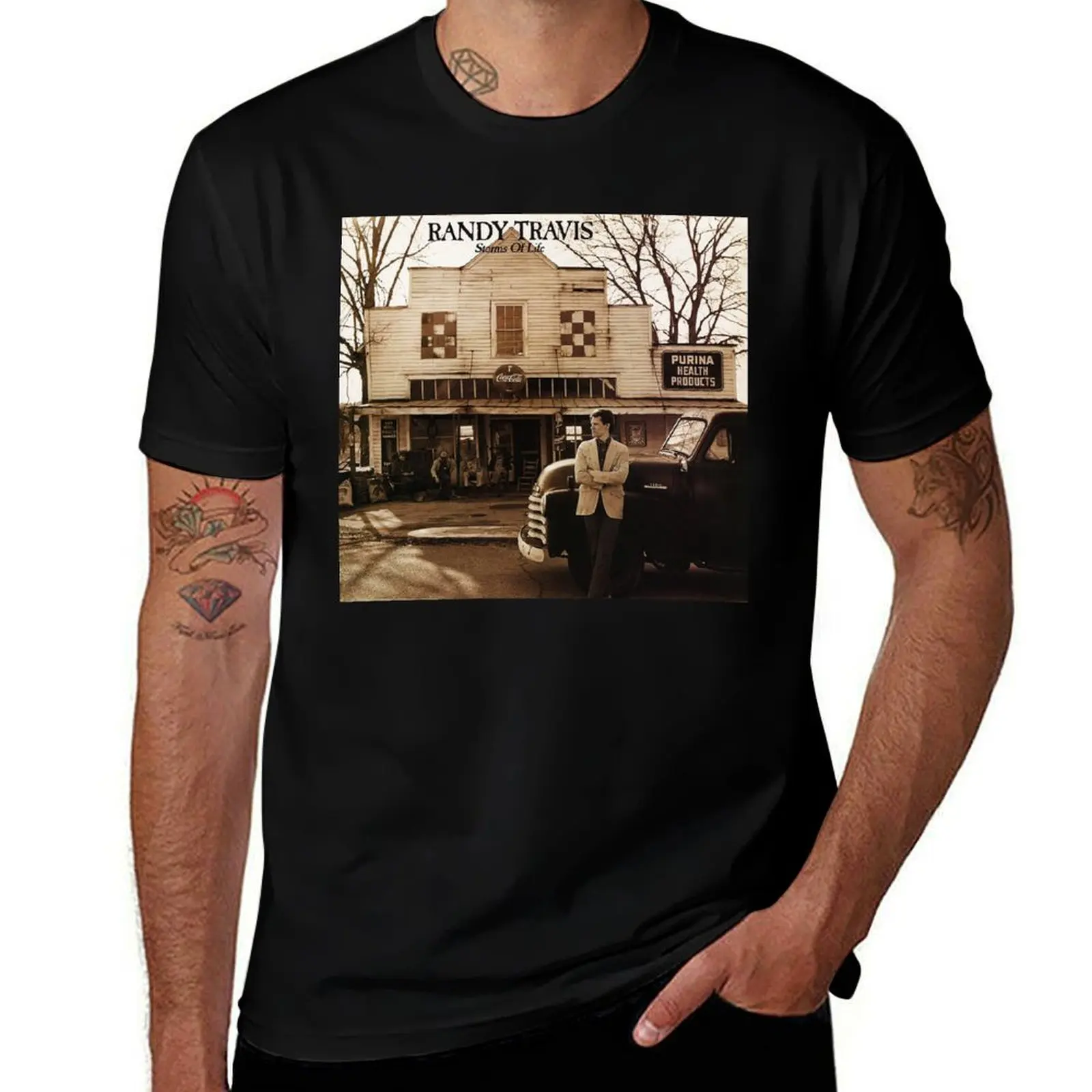 Storms Of Life Randy Travis T-Shirt men t shirt cotton 100% man t shirt graphic T-Shirt