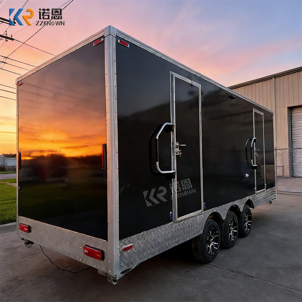 

VIP Mobile Restroom Trailer Portable Movable Toilet Prefab Toilet Restroom Prefab Toilet Trailer with Multiple Stalls