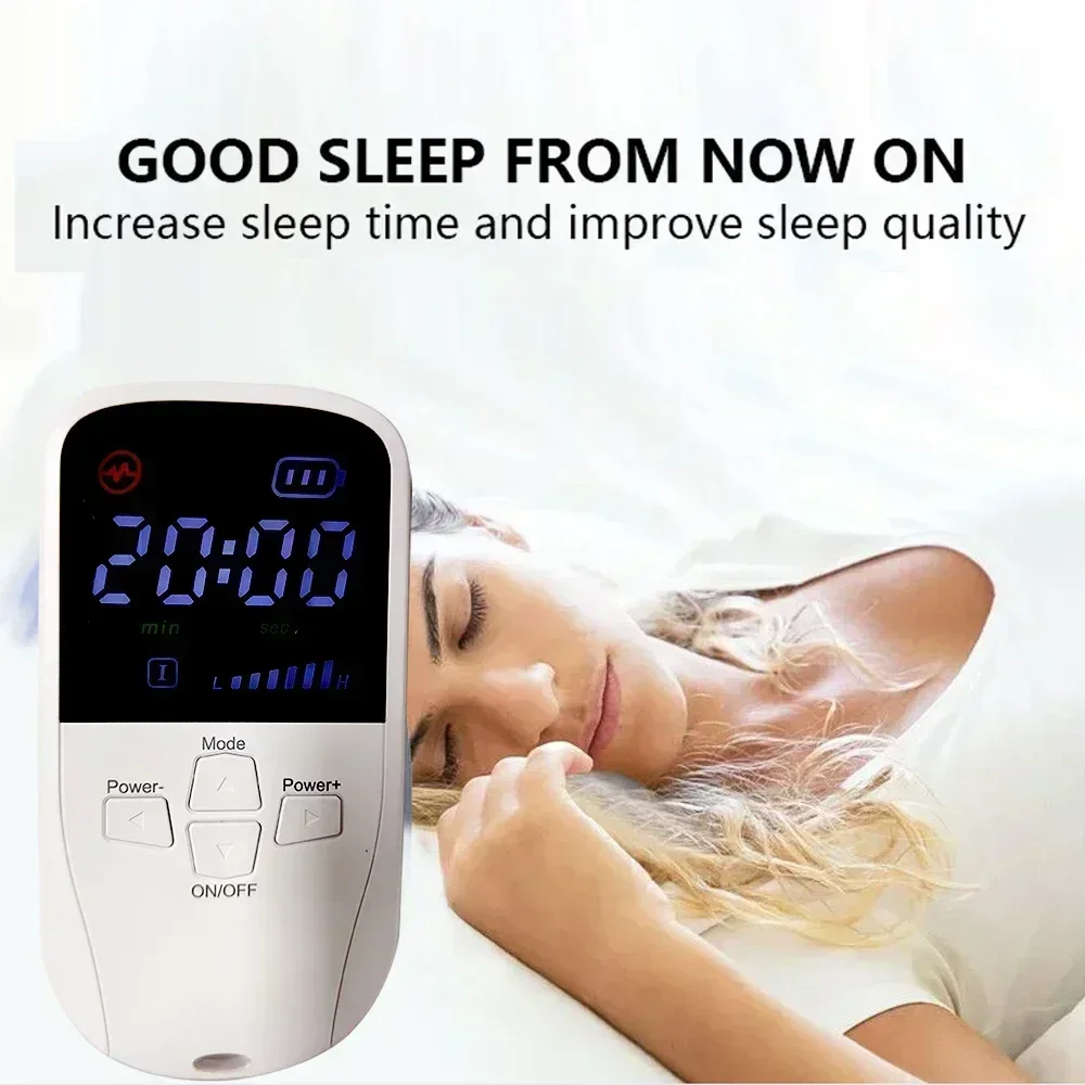 CES Sleep Aid Device Microcurrent Pulse Fast Sleeping Instrument Ear Clip Sleep Device Relax Anxiety Insomnia Hypnosis Soothing