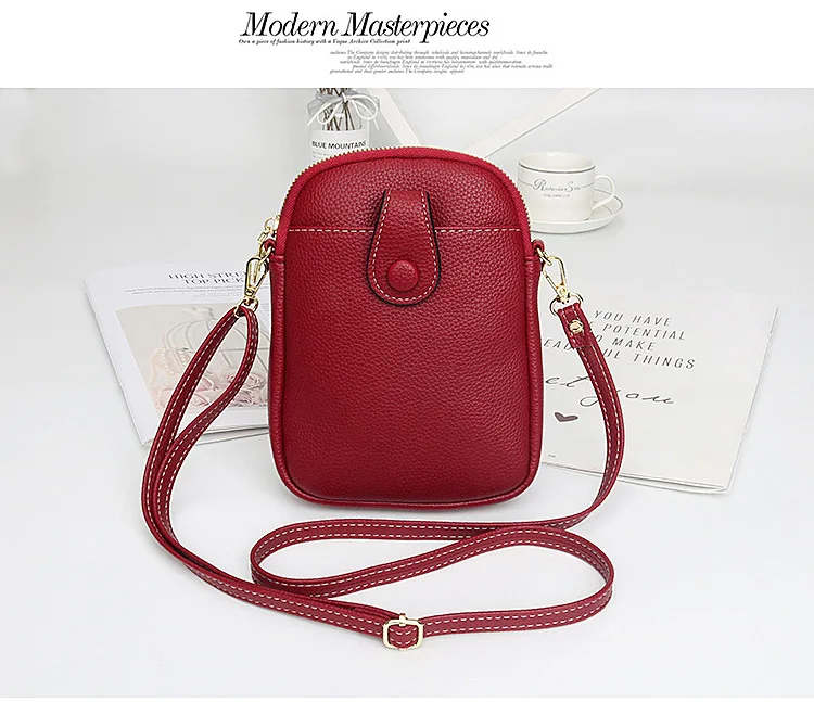 Modische Handytasche Damen Umhängetasche Einschultrige Mini Quadratische Tasche Kartenhalter Tragbare PU-Leder Geldbörse – Detail 16