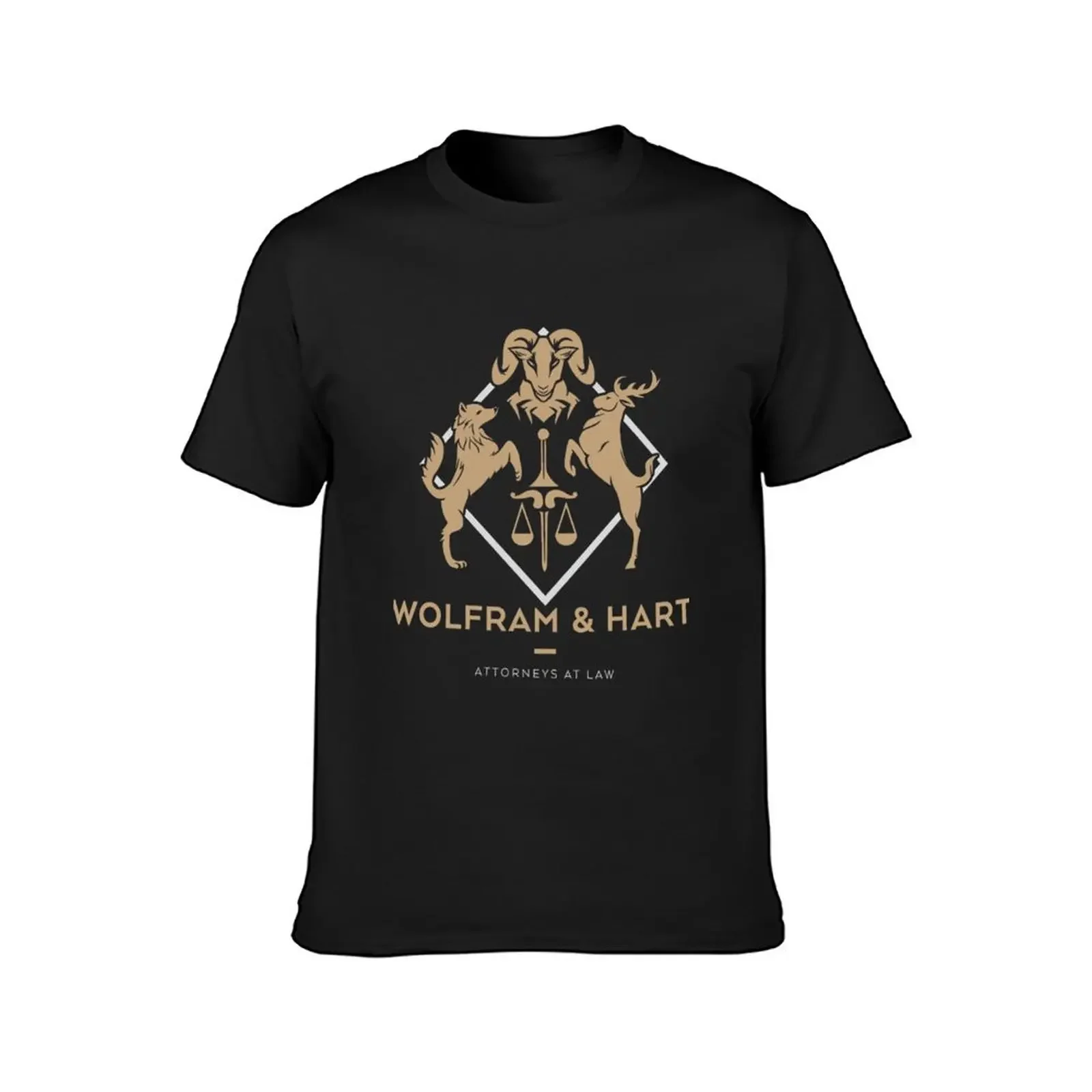 Wolfram and Hart T-Shirt baggy shirts vintage clothes anime stuff T-shirts for men cotton