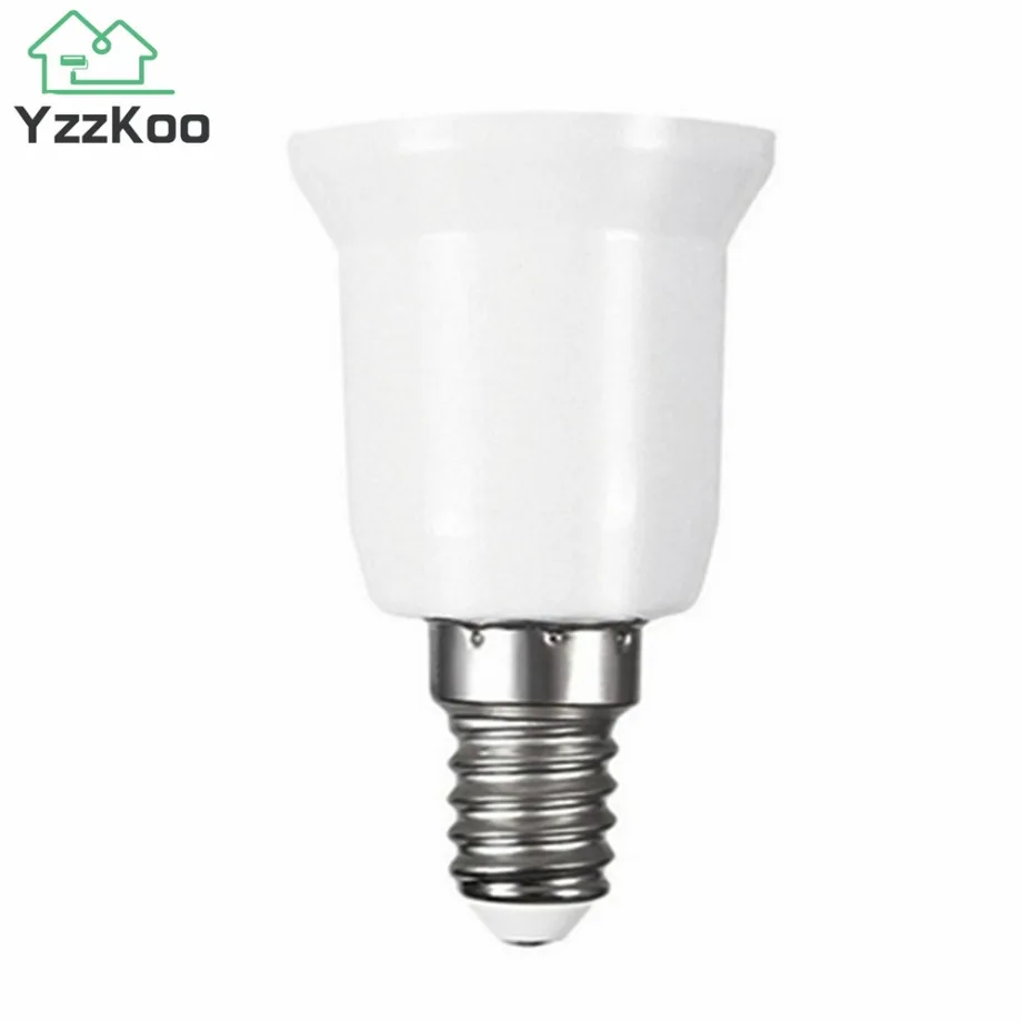 YzzKoo E14 To E27 Adapter Conversion Socket Fireproof Plastic Converter High Quality Material Socket Bulb Adapter Lamp Holder