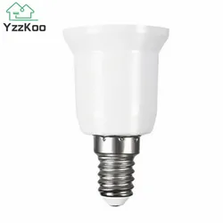 YzzKoo adaptador E14 a E27, convertidor de plástico ignífugo, Material de alta calidad, adaptador de bombilla, portalámparas