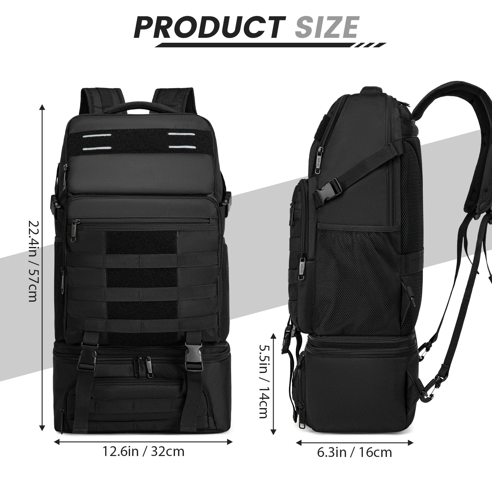 Portable Thermal Lunch Bag Removable Backpack High-capacity Cooler Insulated Picnic Bag Fits 15.6 Laptop Outdoor Travel Backpack