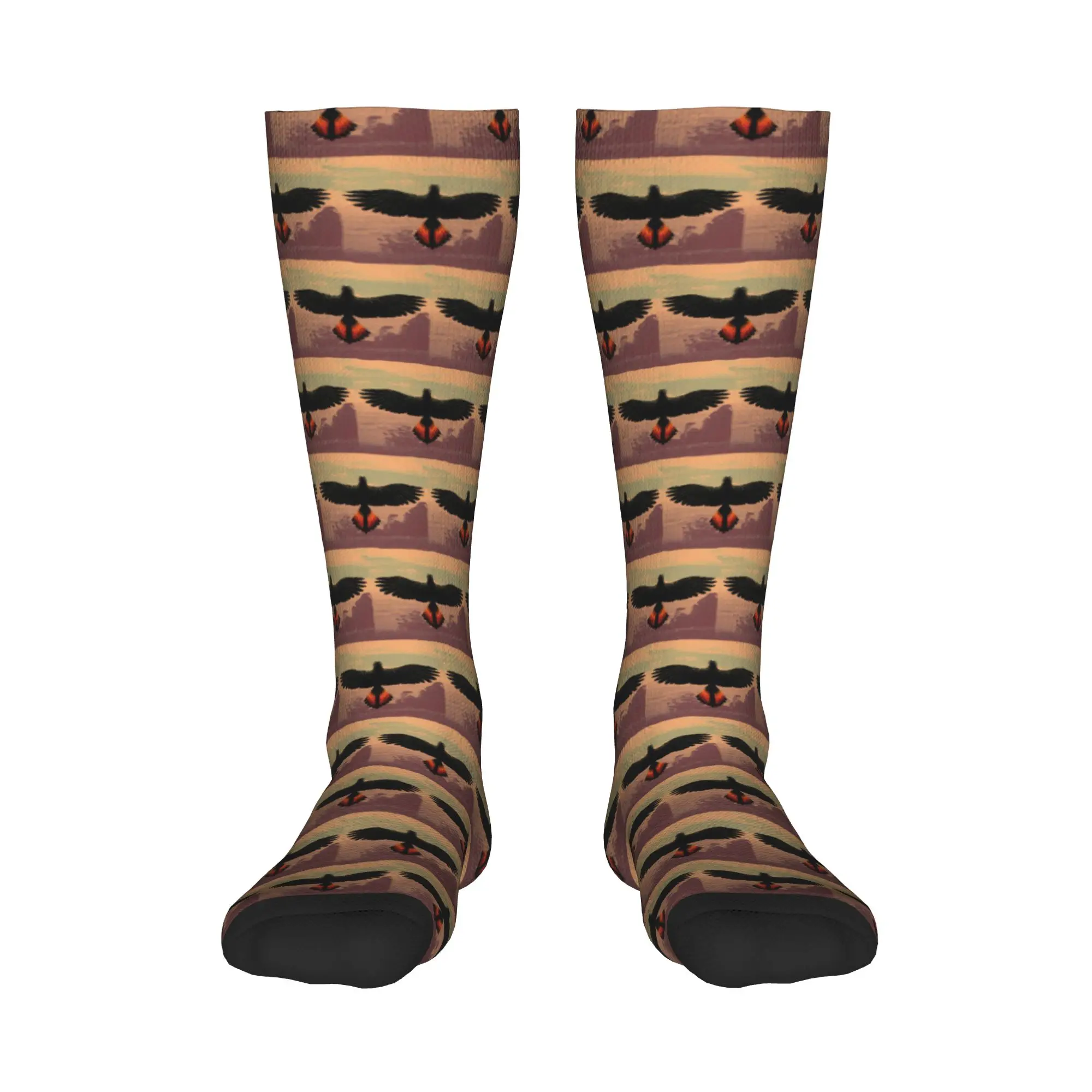 

All Seasons Crew Stockings Red-Tailed Black Cockatoo - носки с австралийской птицей, длинные носки в стиле хип-хоп, аксессуары для мужчин и женщин, подарки