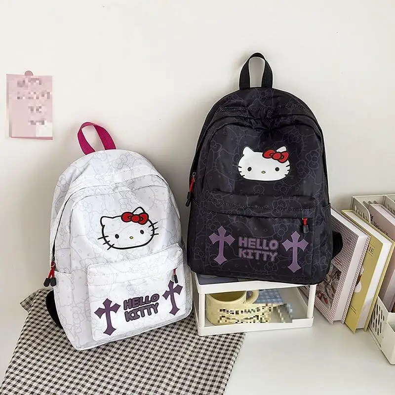 

Sanrio Hello Kitty Girl Schoolbag Student Backpack School Supplies Children High-Capacity Waterproof Anime Cartoon Fashion Bag