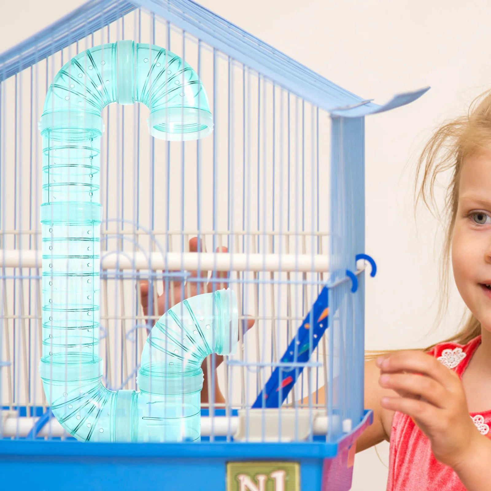 

1Set Hamster Cage Tube Plastic Connectors for DIY Maze Playpen Exercise Run Explore Safe Activity Fun Small Pet Habitat