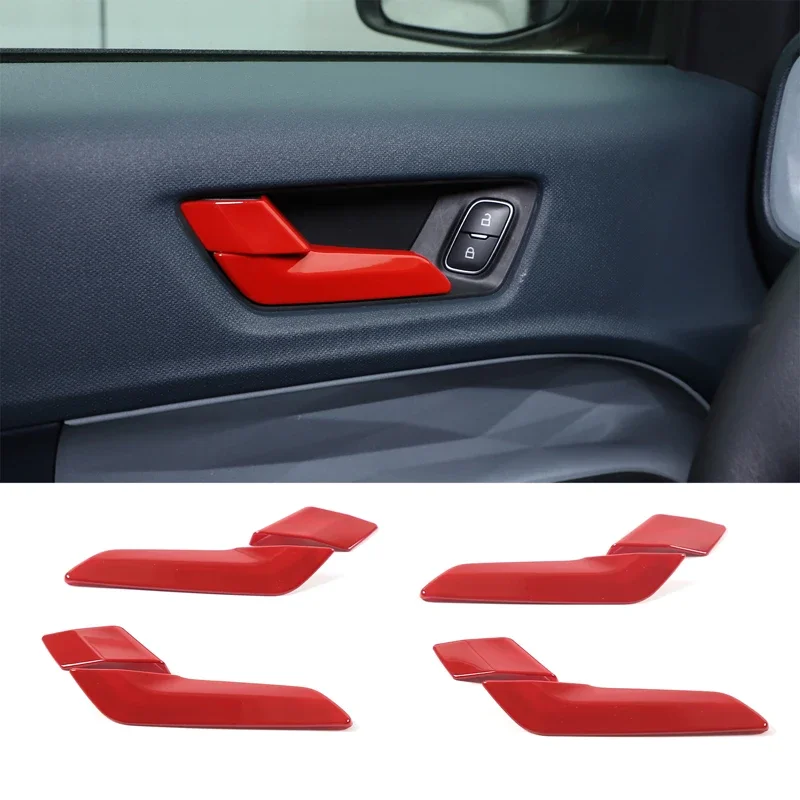 

For Ford Maverick 2022-2024 ABS Red Car Interior Door Switch Handle Cover Sticker Car Interior Protection Accessories