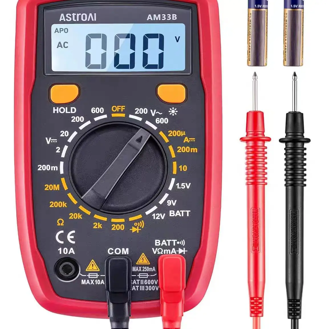 

AstroAI Digital Multimeter Tester 2000 Counts with DC AC V