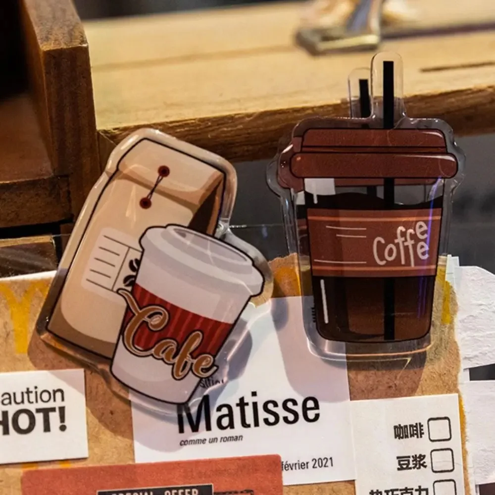 

Binder Clips Kawaii Coffee Acrylic Clips Coffee Cup Stationery Stationery Test Paper Clip Creative Vintage Coffee Paper Clip