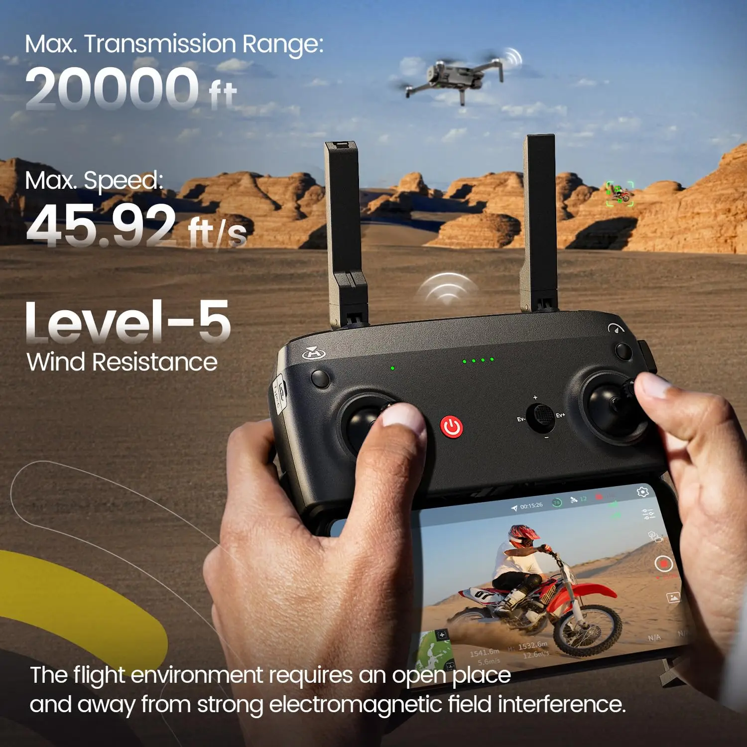 طائرة بدون طيار Holy Stone HS900 249g GPS، كاميرا 4K، Gimbal بدون فرش 3 محاور، صورة بدقة 48 ميجابكسل، نطاق 20000 قدم، اتبعني، إرجاع ذكي #6