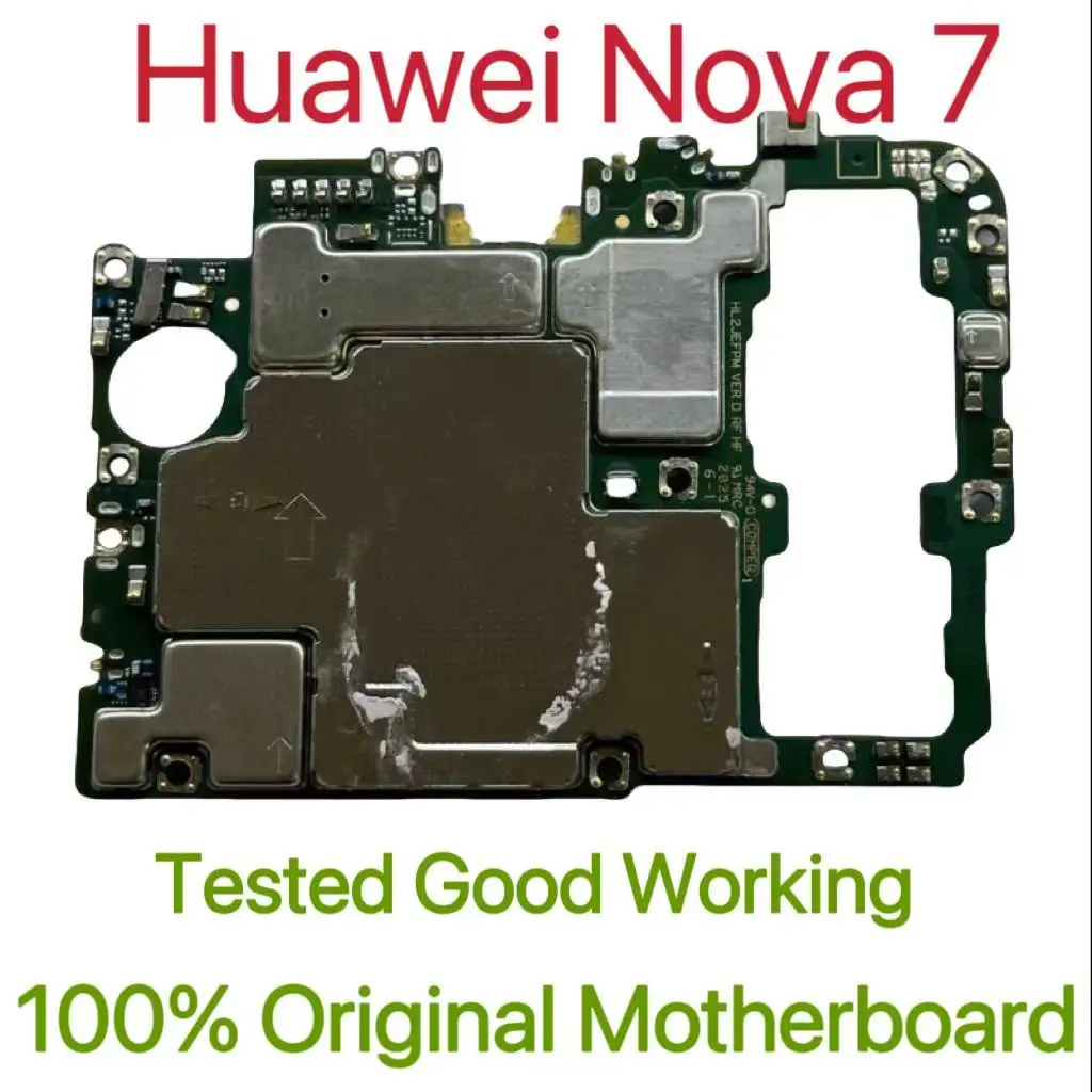 Global Version Original Unlocked Motherboard for Huawei Nova 7 Tested Circuit Plate Main Logic Board for Huawei Nova 7