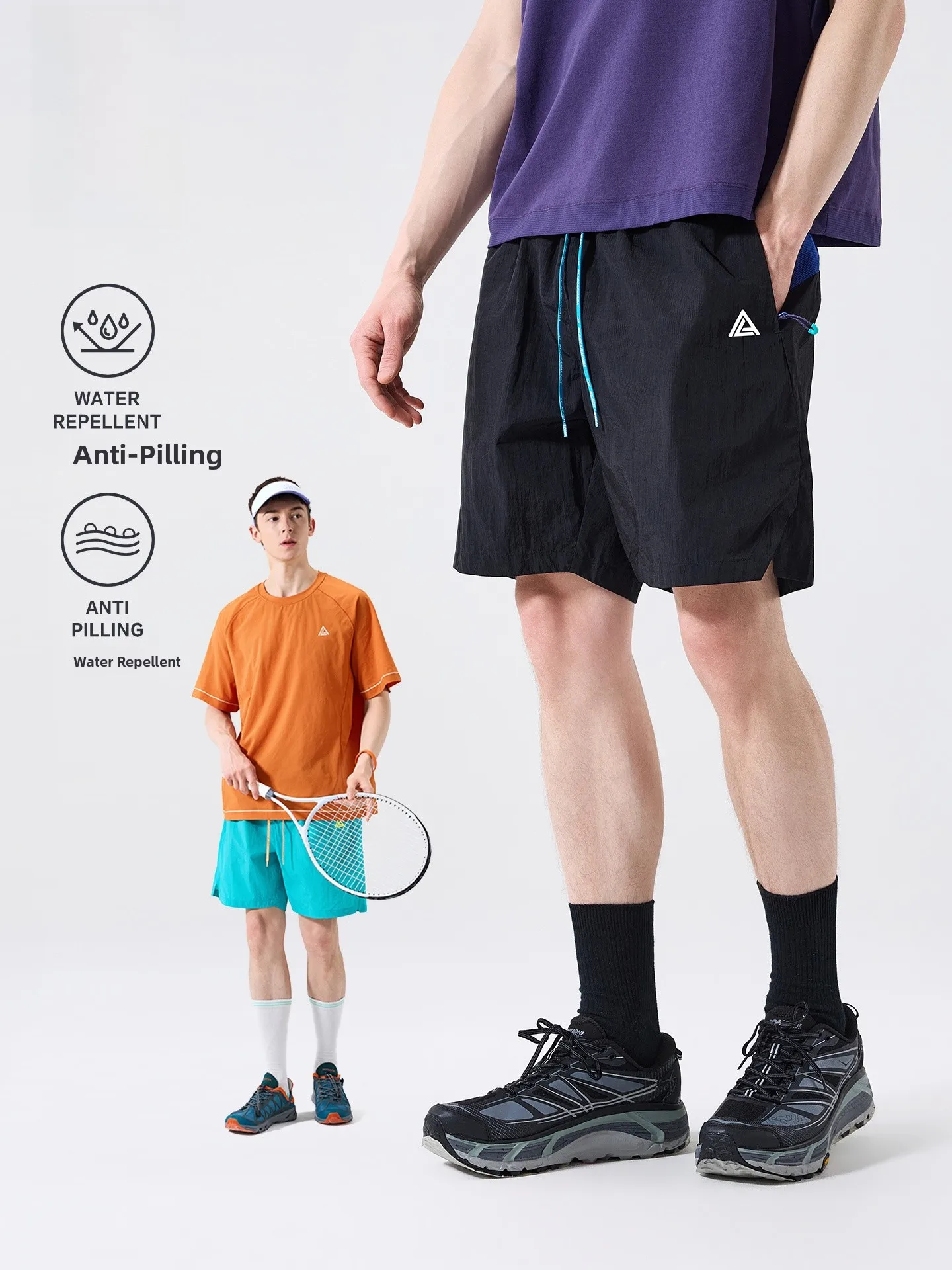LAZY DAY Men's Outdoor Quick Dry Waterproof Workwear Shorts Summer Sports Hiking Casual Five-Quarter Length Pants