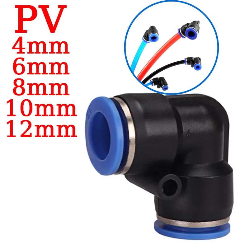 

50/100/500PCS PV Premium Air Pneumatic Fittings 4mm 6mm 8mm 10mm 12mm Plastic Fitting Quick Release Couplings Pipe Connectors