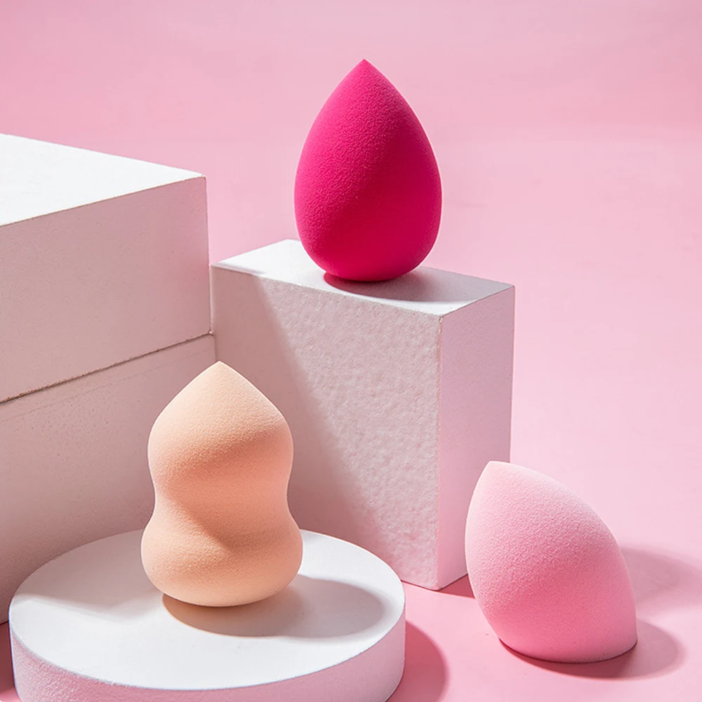Wholesale Makeup Sponge Private Label 3 Styles Gourd Egg-Shaped Water Drop Multiple Packaging Options Custom Logo Cosmetic