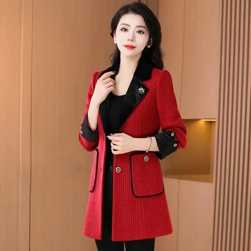 Clearance Coat Female Spring And Autumn 2023 New European And American Style High-end Middle-aged Mother Loose Coat