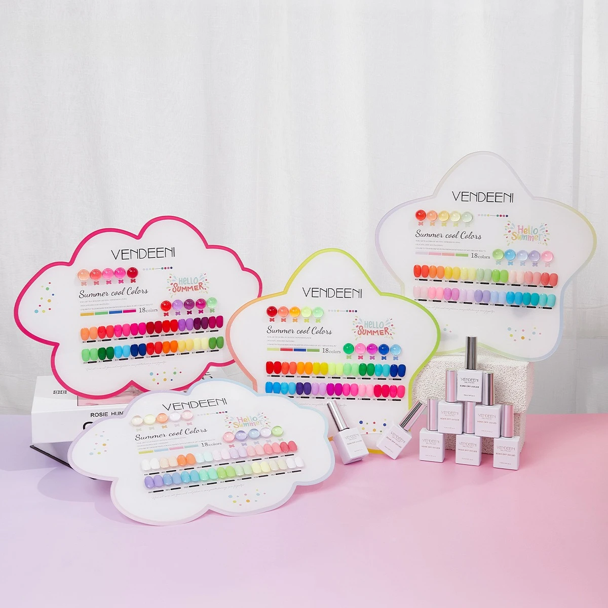 

15ml 18Colors Nail Gel Polish Kit Hema/TPO Free Summer Nails Macaron Color Semi Transparent UV LED SoakOff Varnish Nail Art DIY