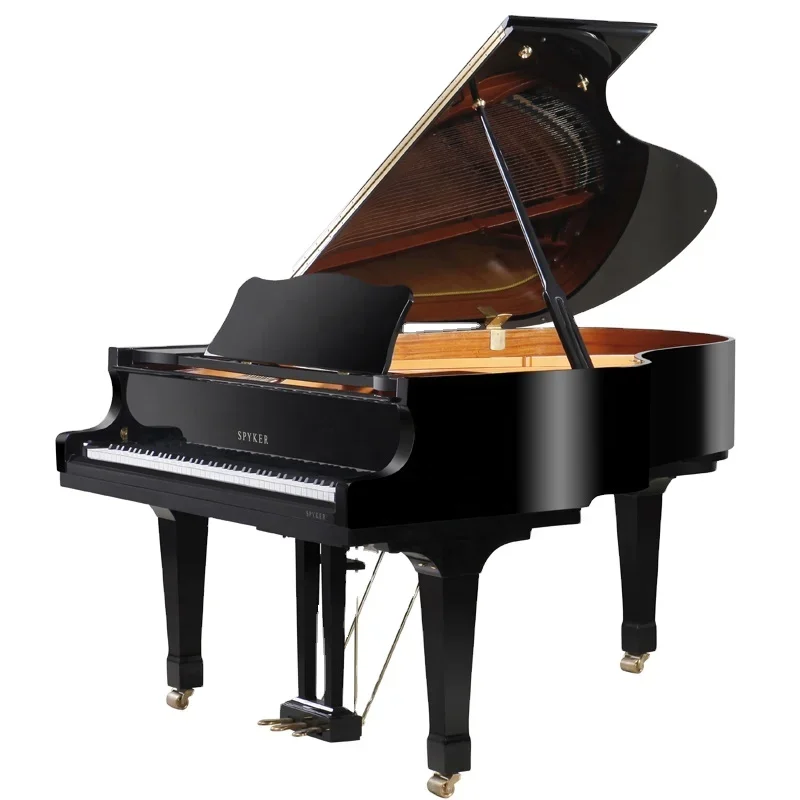 SPYKER HD-W186G Giant Grand Piano Acoustic, Black Polish Concert For Hotel Bar Bookstore