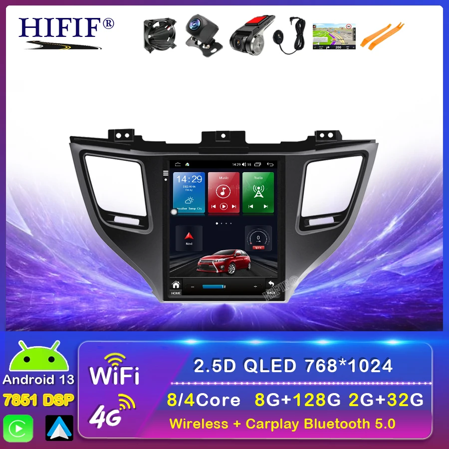 Car Stereo For Hyundai Tucson 3 2015-2018 Multimedia Video 2 Din DSP Multimedia Video Player Carplay Autoradio GPS