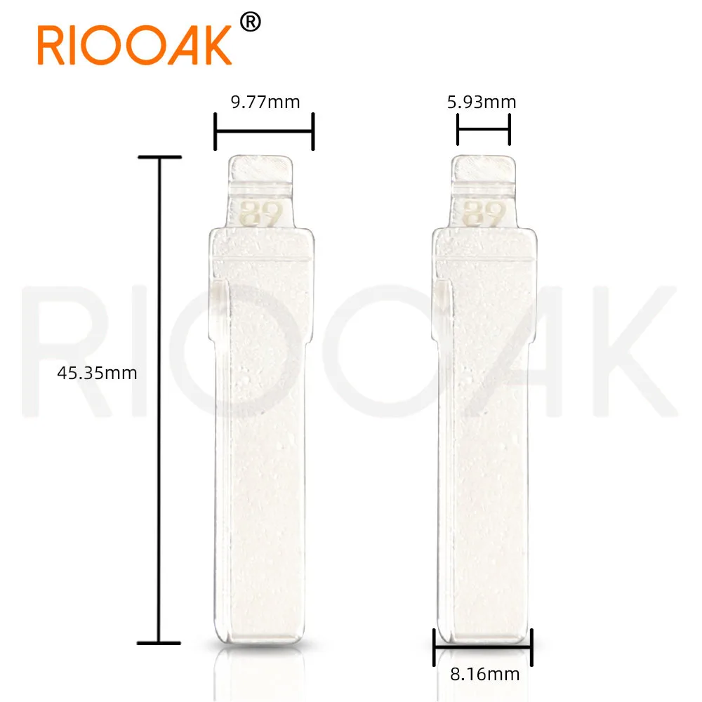 10 pçs lâmina original sem corte remoto hu66 chave lâmina #89 substituição flip dobrável remoto chave lâmina do carro em branco para audi a6l