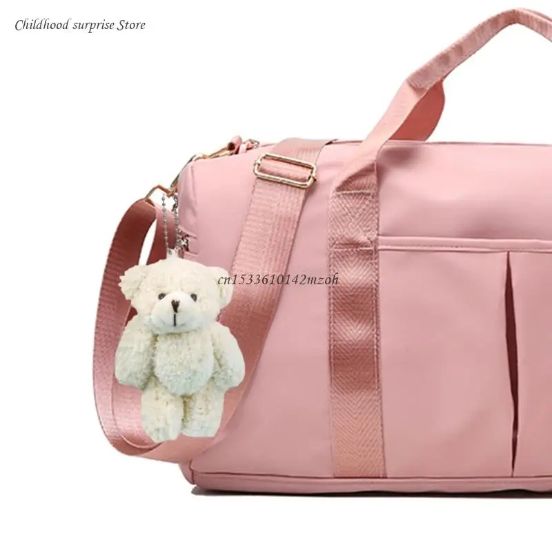 Plush Bear Keychain Women Girl Purse for Handbag Decors Accessories Dropship